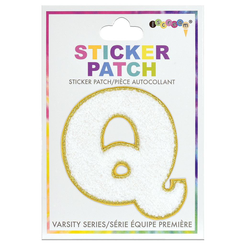 Q Initial Varsity Sticker Patch