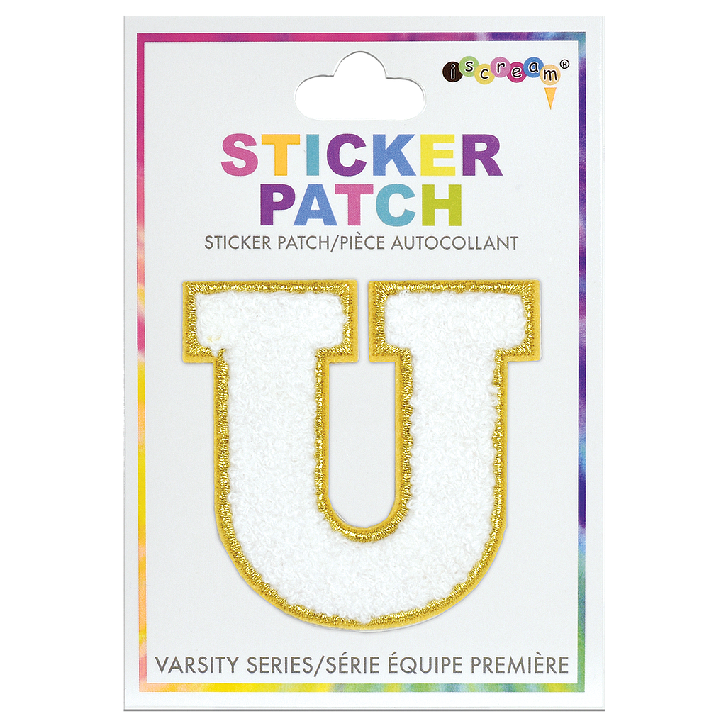 U Initial Varsity Sticker Patch