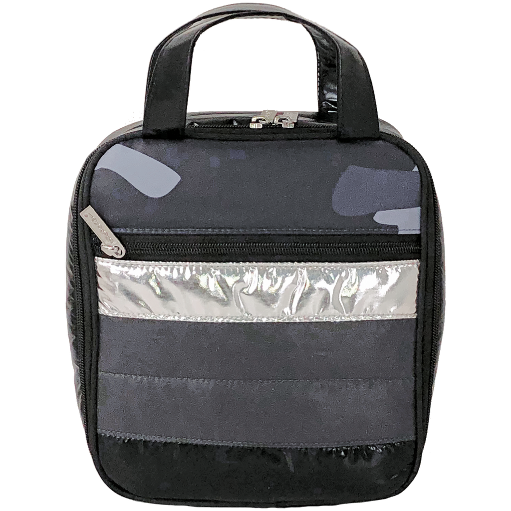 Black Camo Puffer Lunch Tote