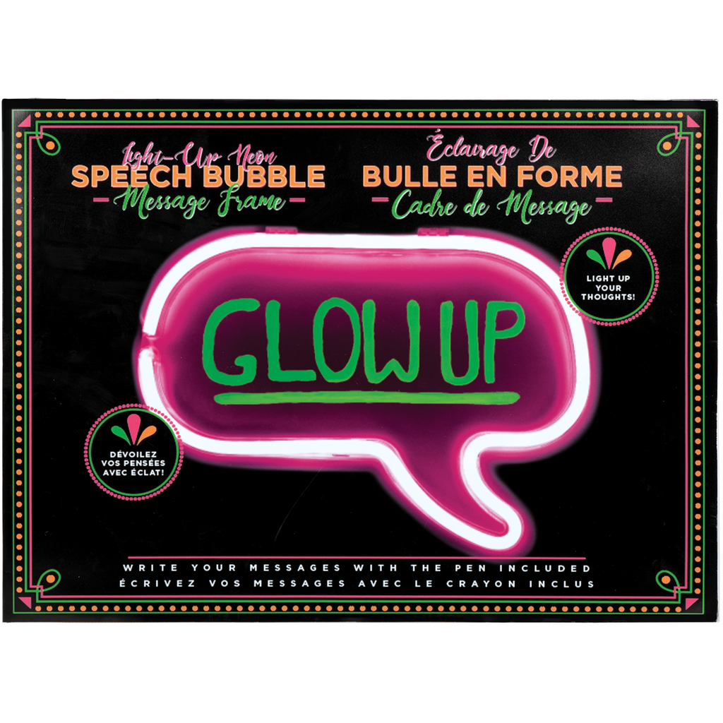 Neon Speech Bubble Message Light Frame