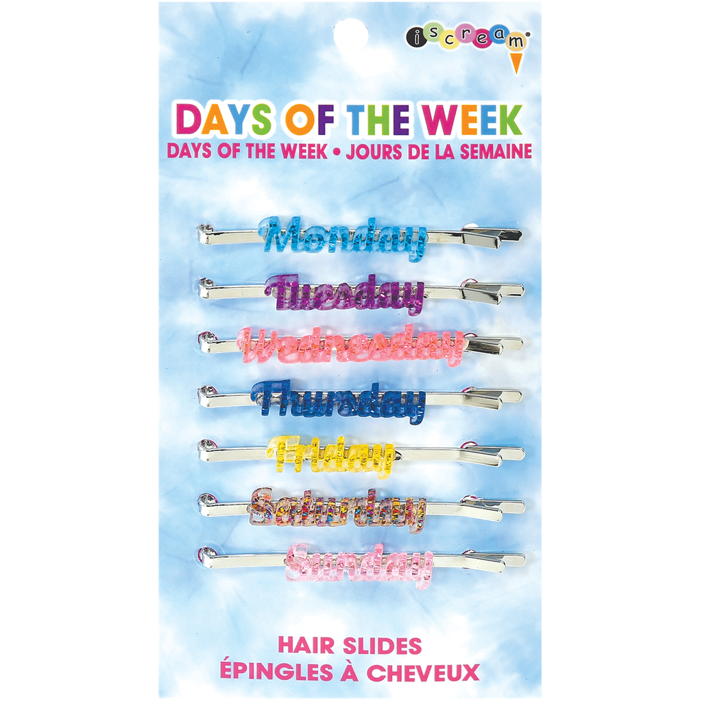 Days of the Week Hair Slides