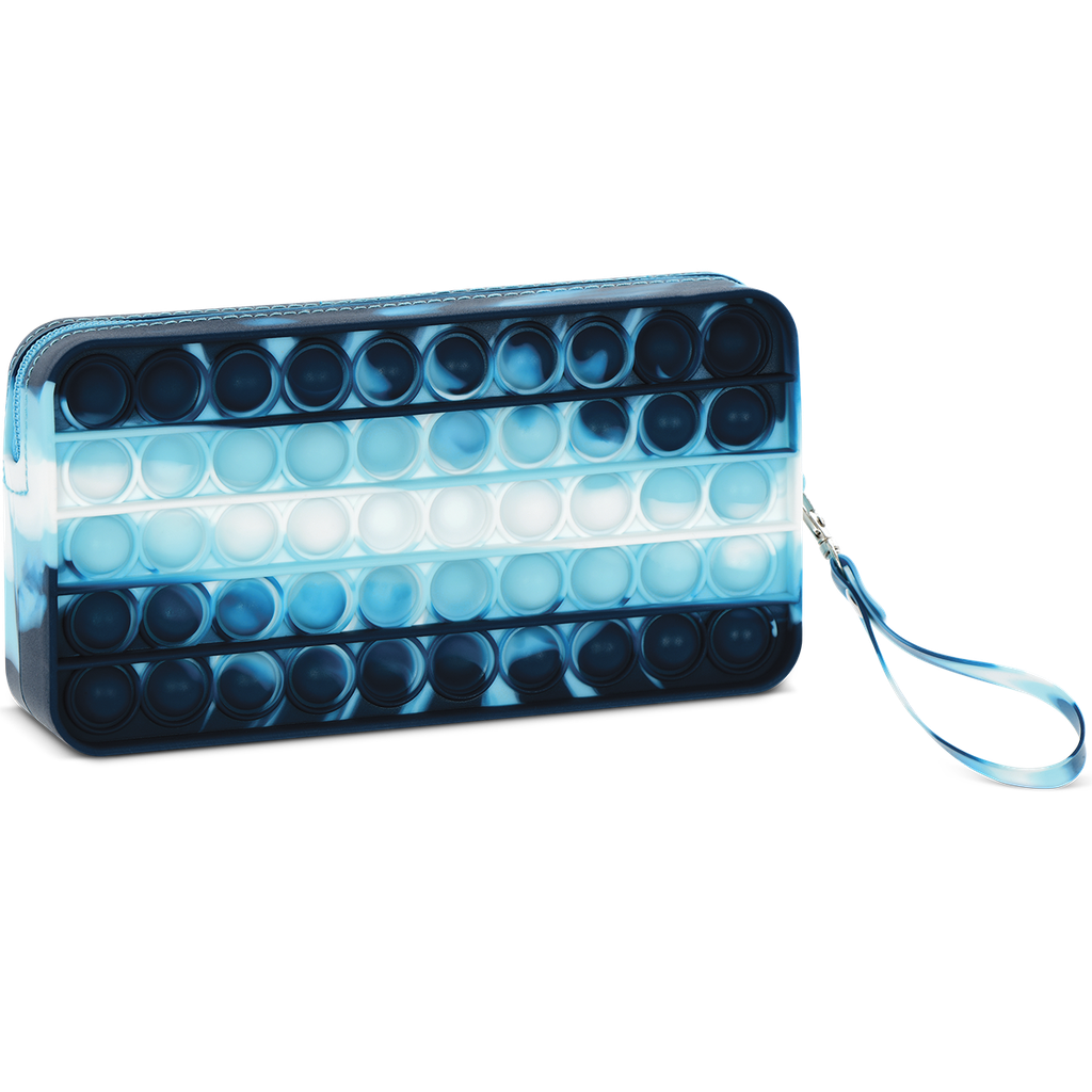 Blue Tie Dye Popper Pencil Case