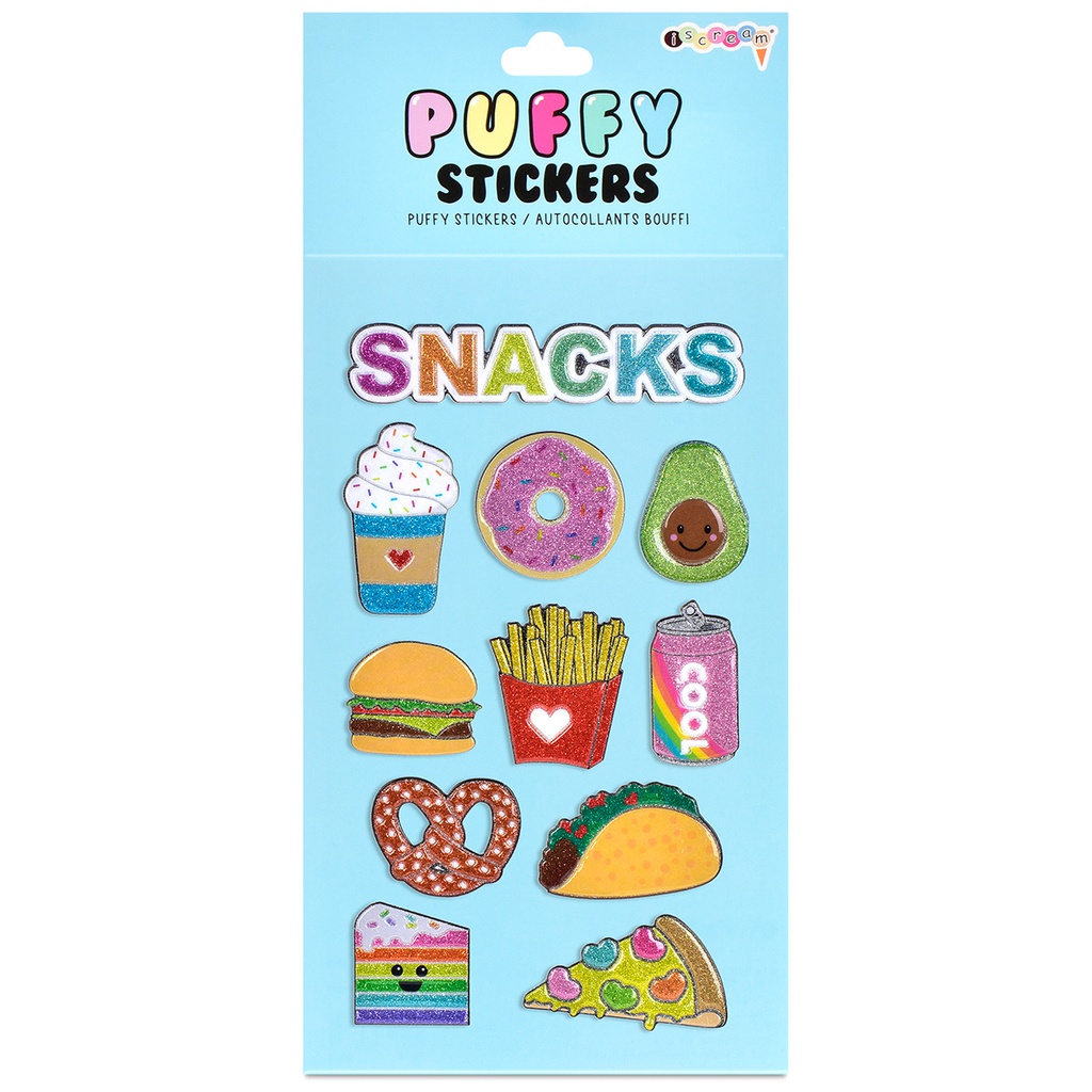 Snacks Puffy Stickers