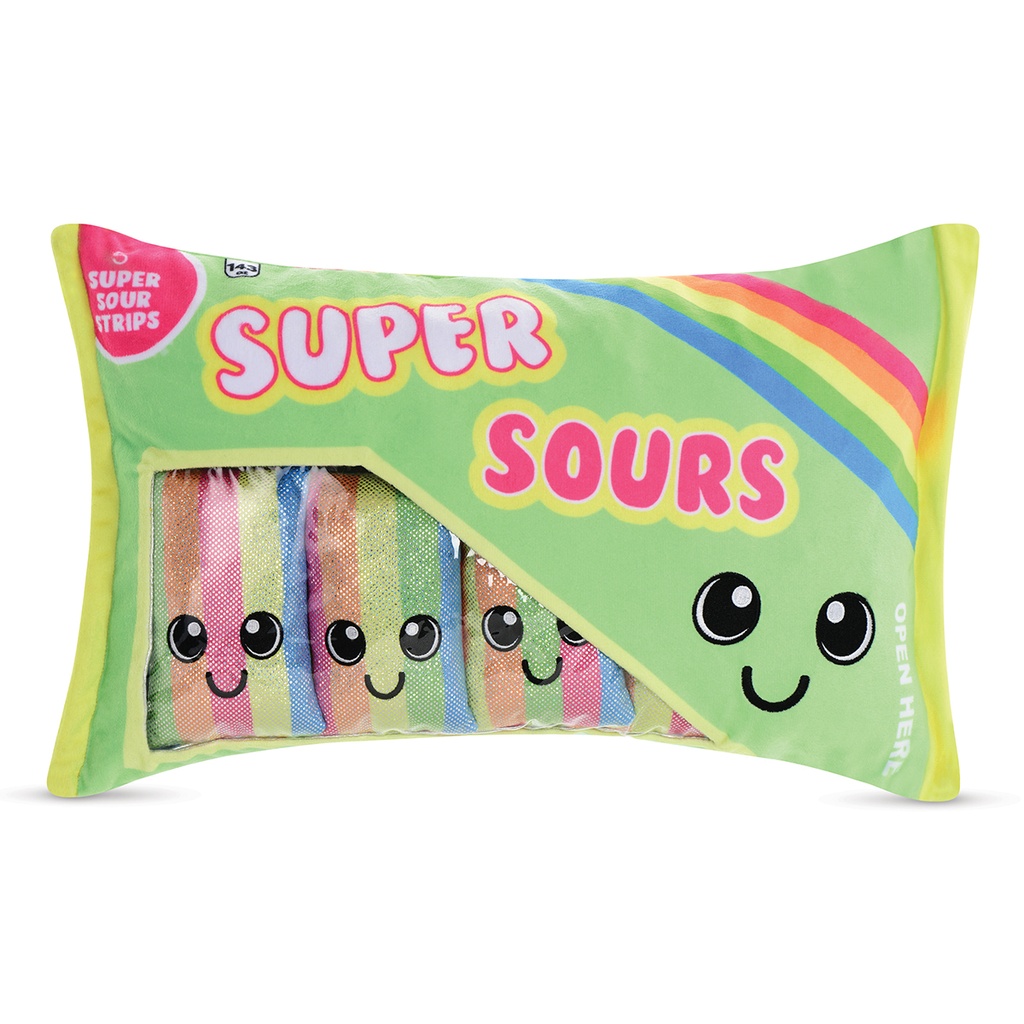 Super Sours Packaging Strawberry Scented Fleece Plush