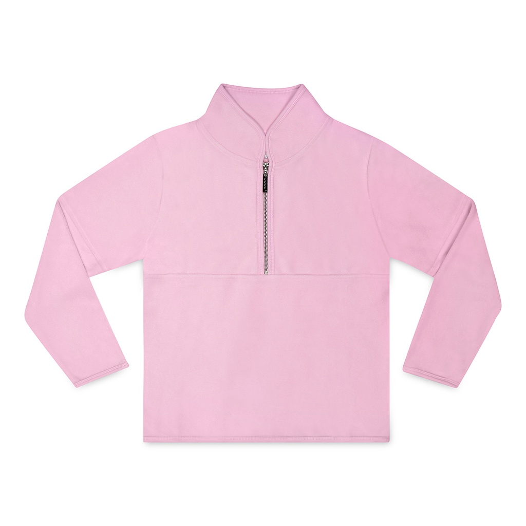 Pink Half Zip Fleece Pullover