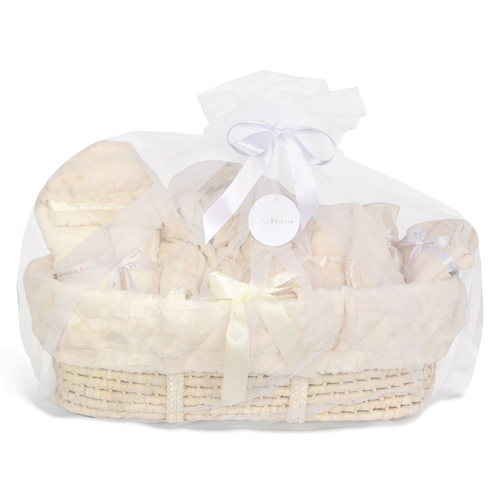 Little Scoops Cream Baby Gift Basket Set