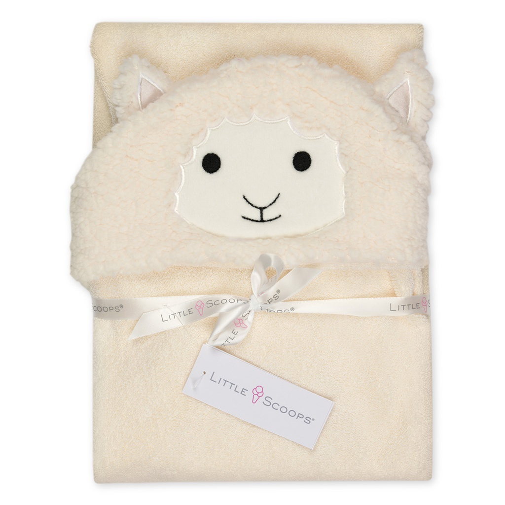 Little Scoops Lamb Hooded Towel