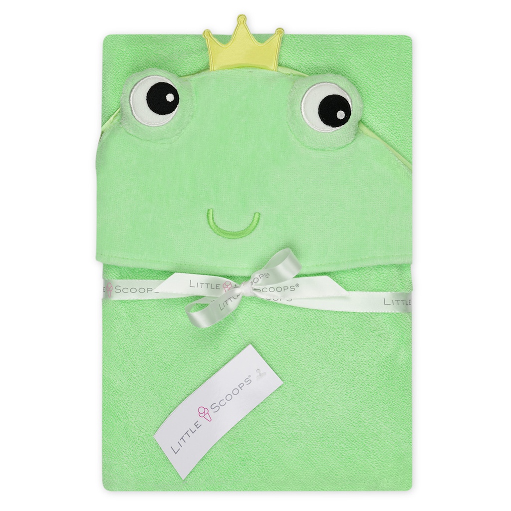 Little Scoops Frog Hooded Towel