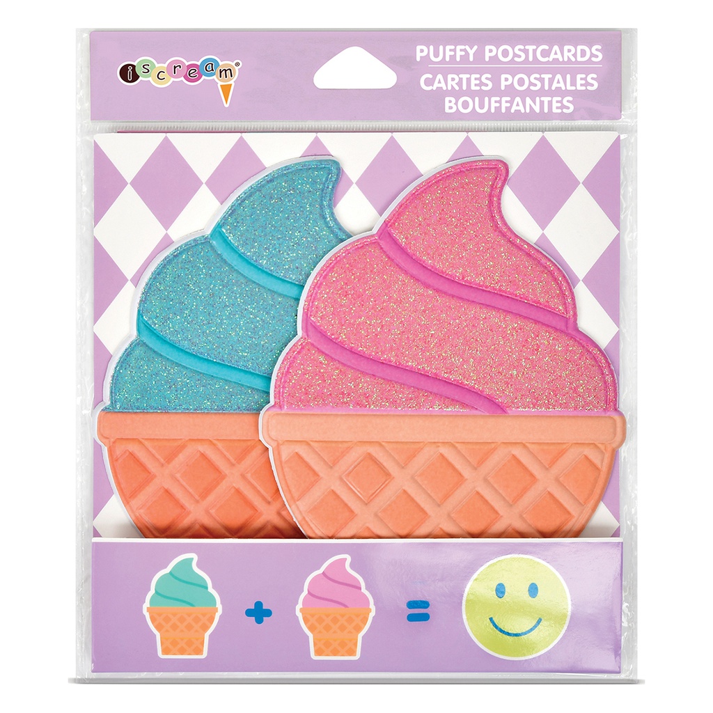 Ice Cream Puffy Postcards