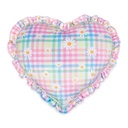 Daisy Gingham Heart Fleece Plush