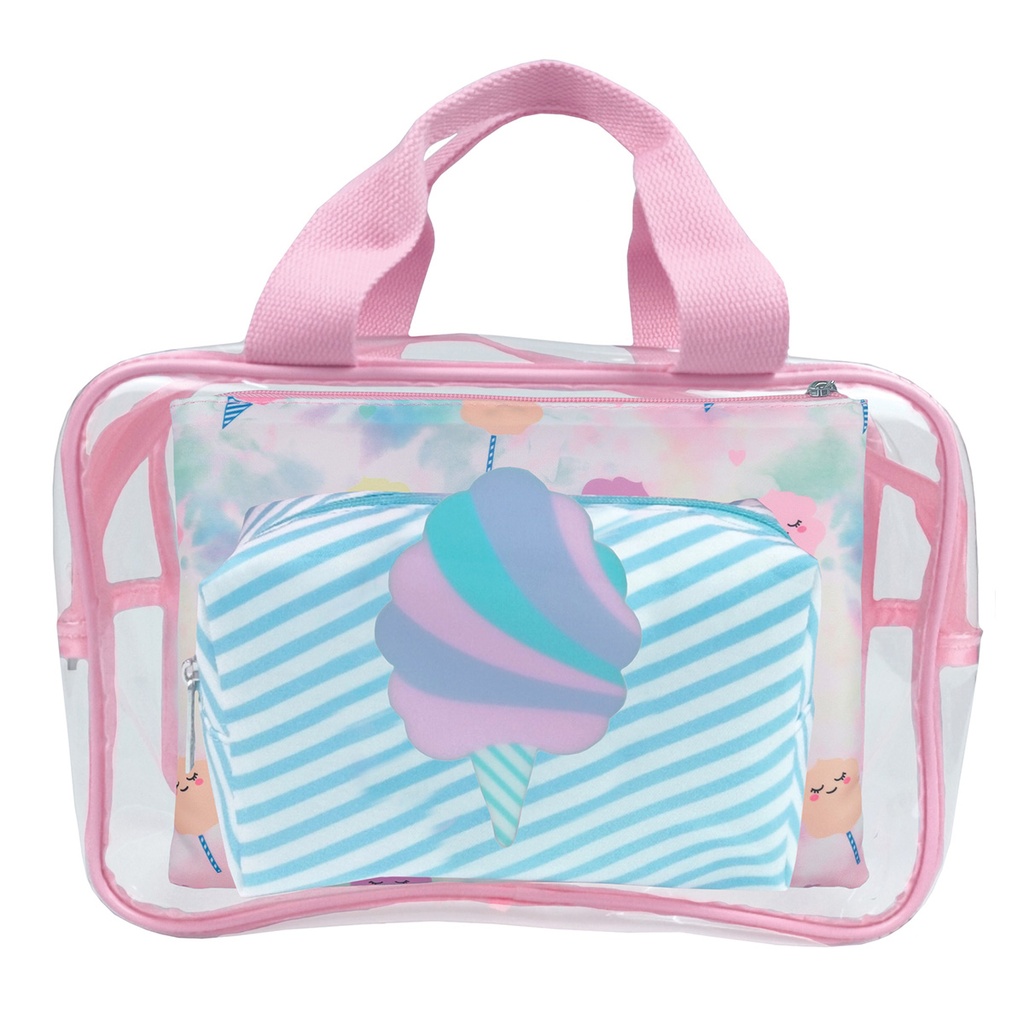 Dandy Cotton Candy Cosmetic Bag Trio