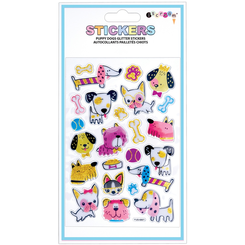 Puppy Dogs Glitter Stickers