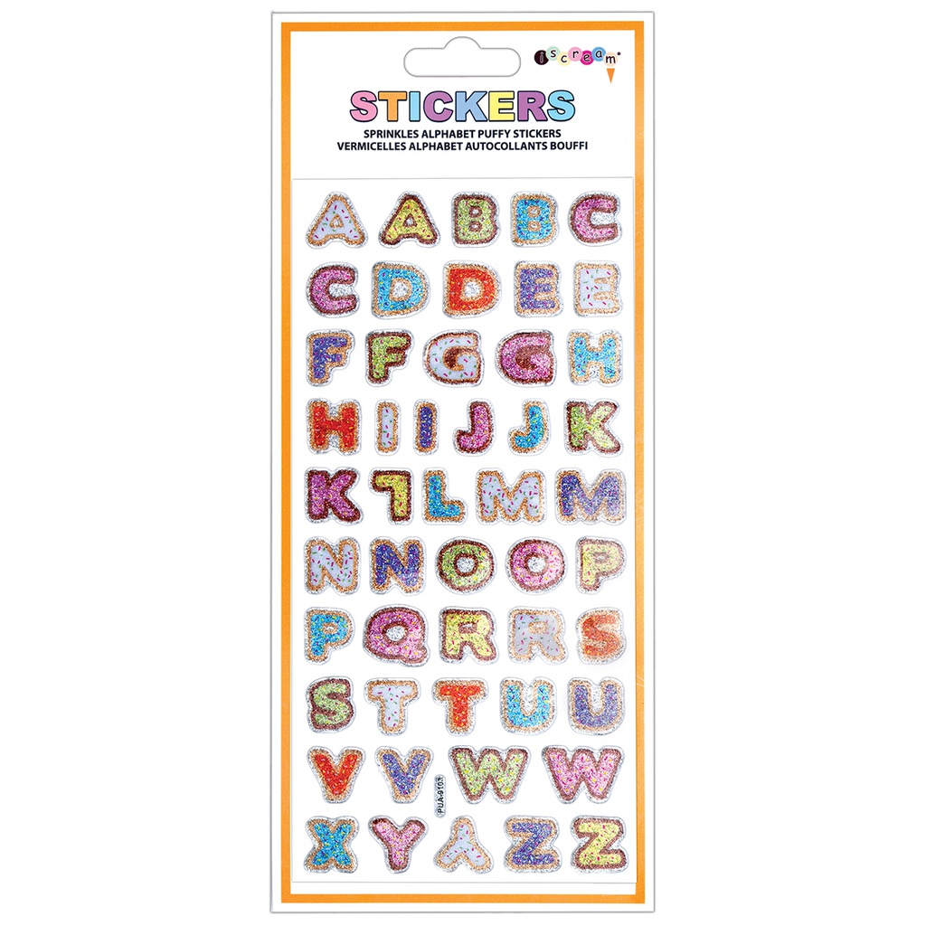 Sprinkles Alphabet Puffy Stickers