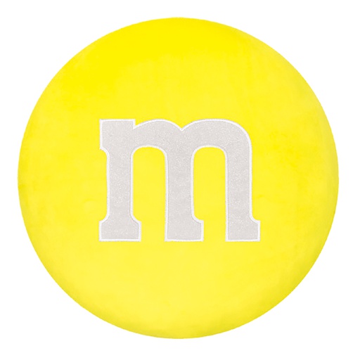 Yellow m&m's Fleece and Glitter Plush