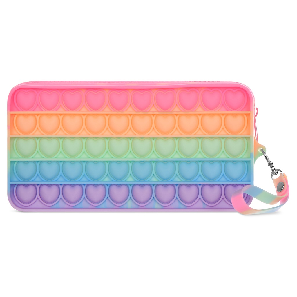 Happy Stripe Popper Pencil Case