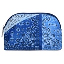 Bandana Denim Oval Cosmetic Bag