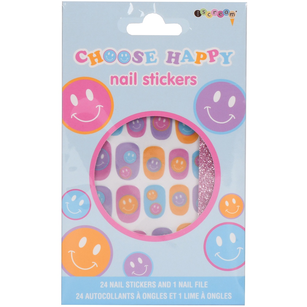 Choose Happy Nail Stickers and Nail File Set