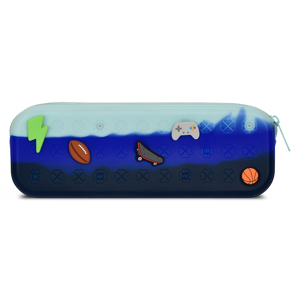 Ocean Waves Charmed Jelly Pencil Case