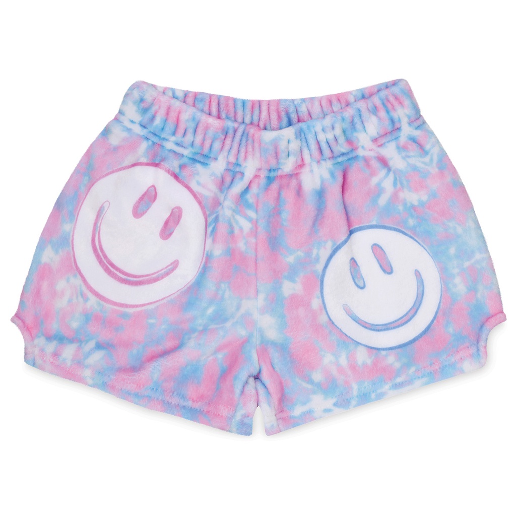 Tie Dye Smile Plush Shorts