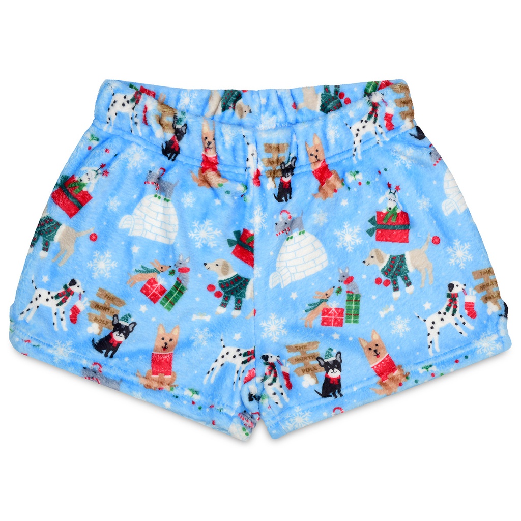 Holiday Hounds Plush Shorts