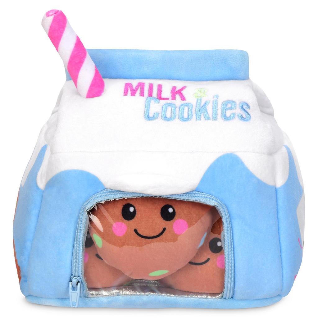 Milk and Cookies Packaging Fleece Plush