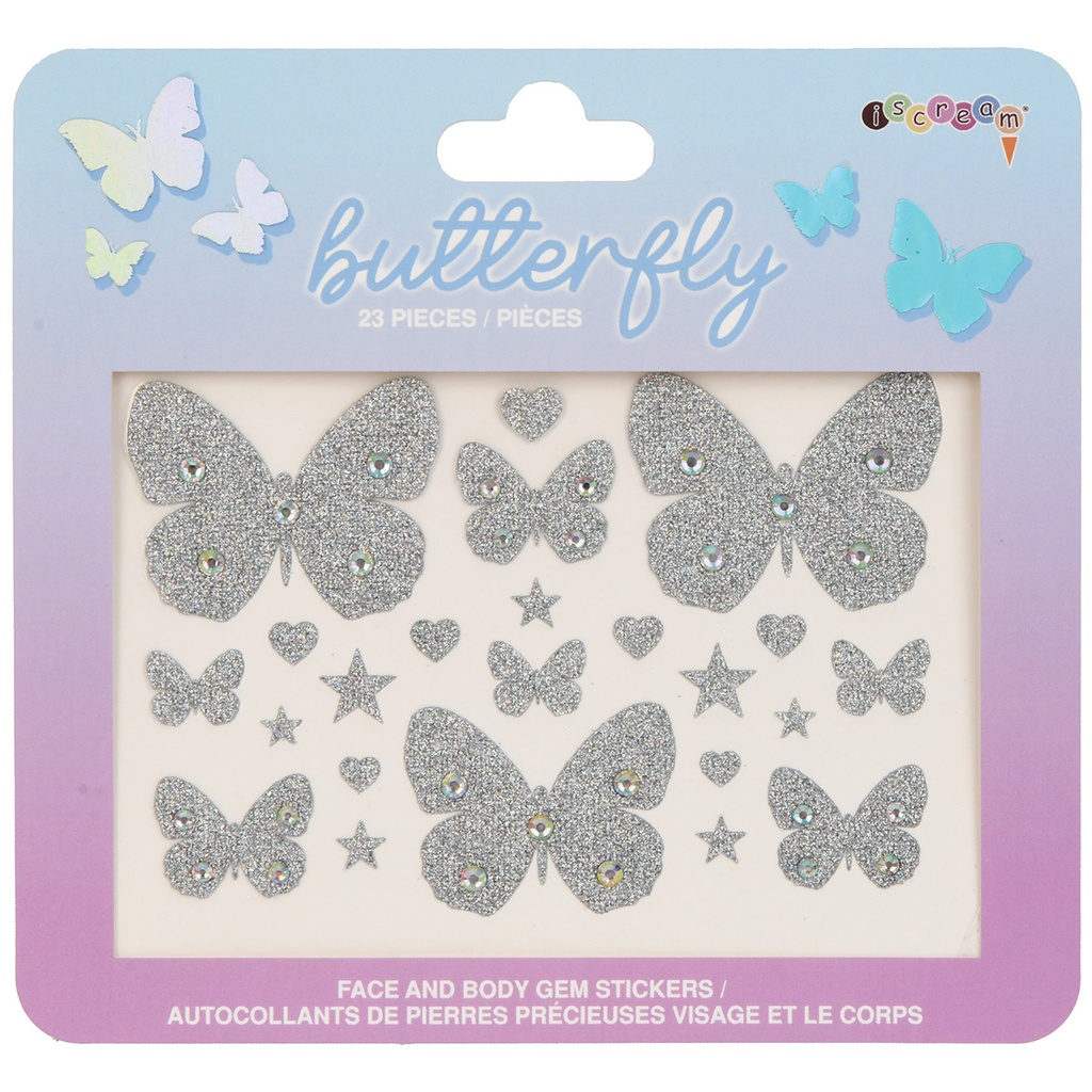 Butterfly Gem Face And Body Stickers