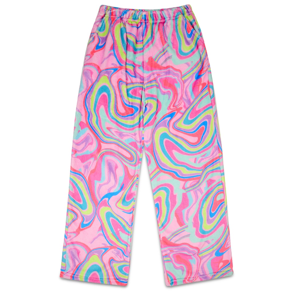 Color Swirl Plush Pants