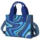 Blue Swirl Denim Crossbody Bag