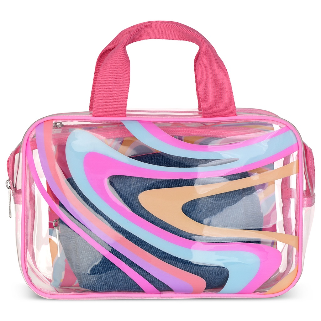 Color Swirl Cosmetic Bag Trio