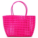 Large Pink Woven Tote Bag