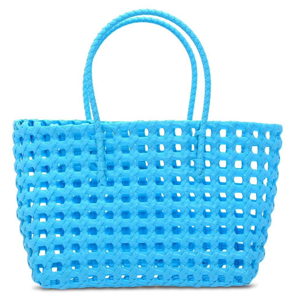 Small Blue Woven Tote