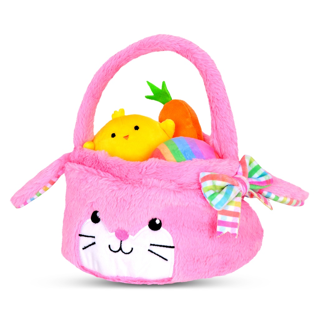 Bunny Basket Plush Set