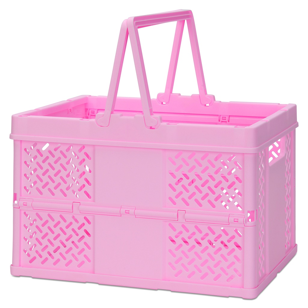 Large Pink Foldable Storage Crate