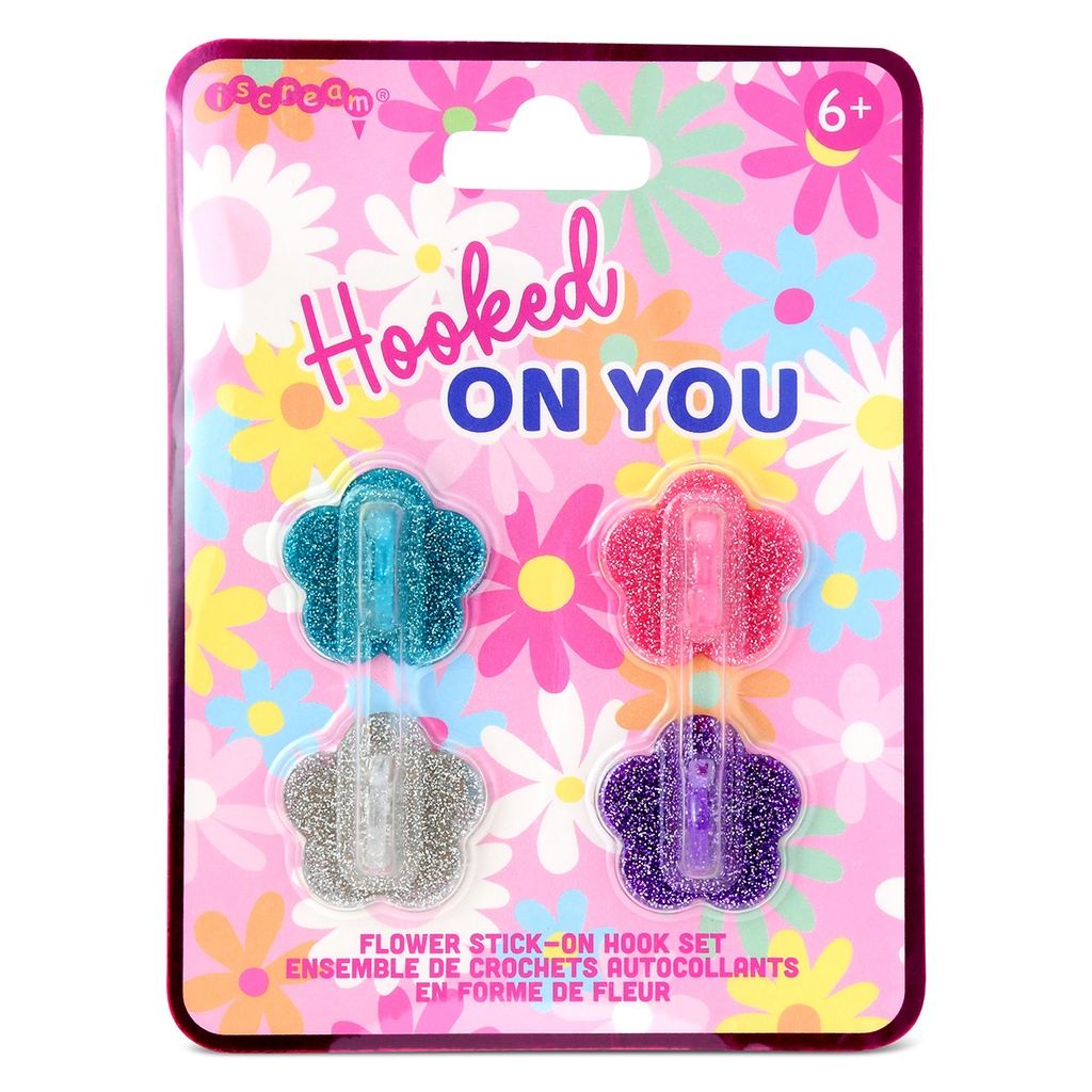 Flower Stick-On Hook Set