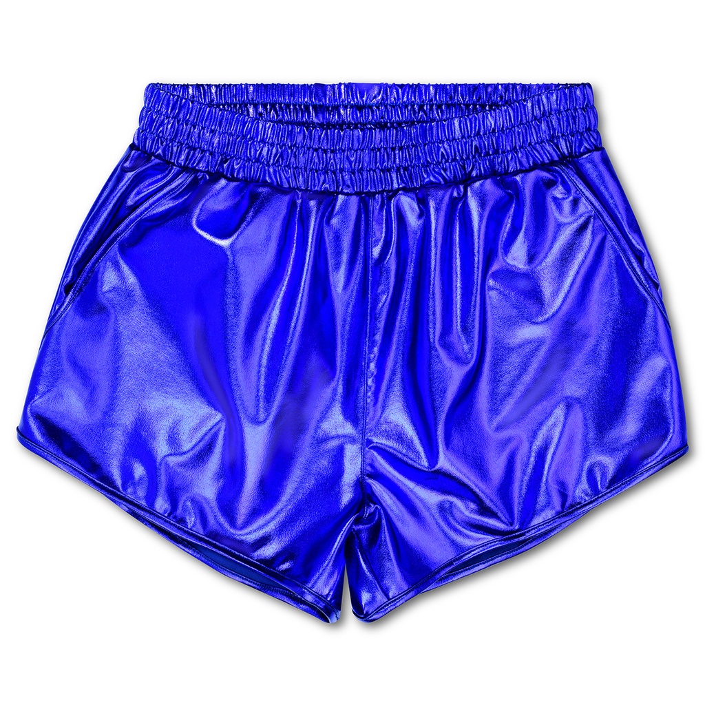 Blue Metallic Shorts