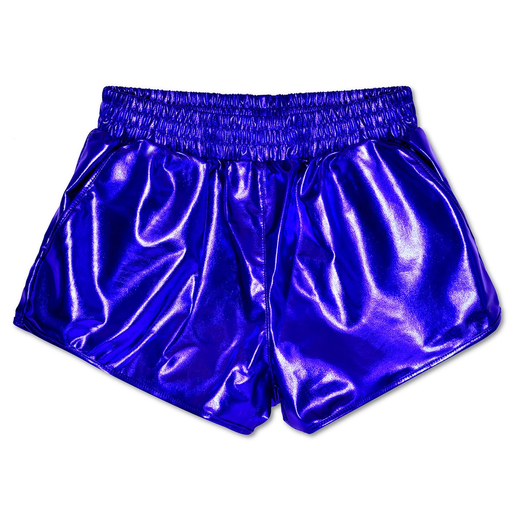 Blue Metallic Shorts