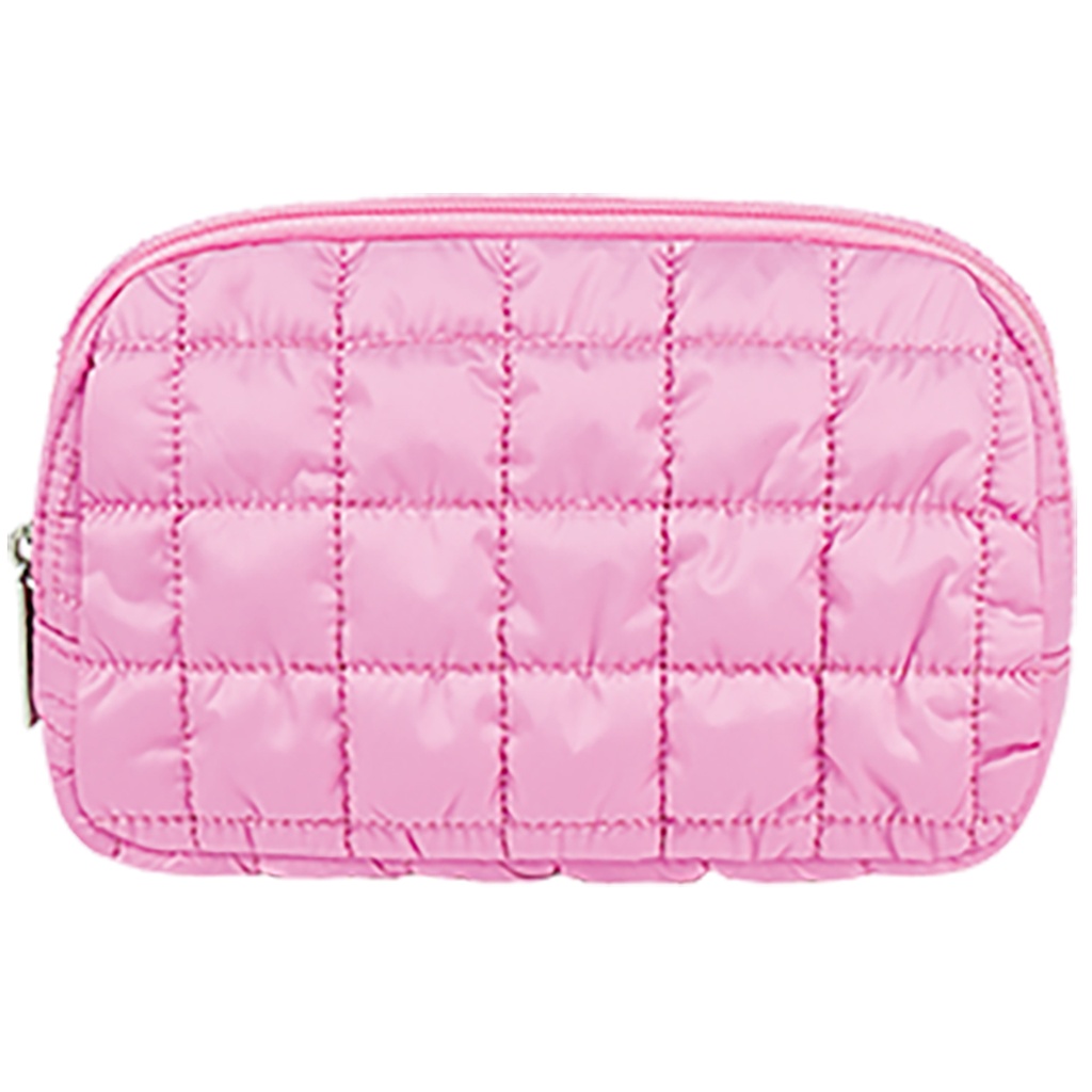 Pink Quilted Belt Bag