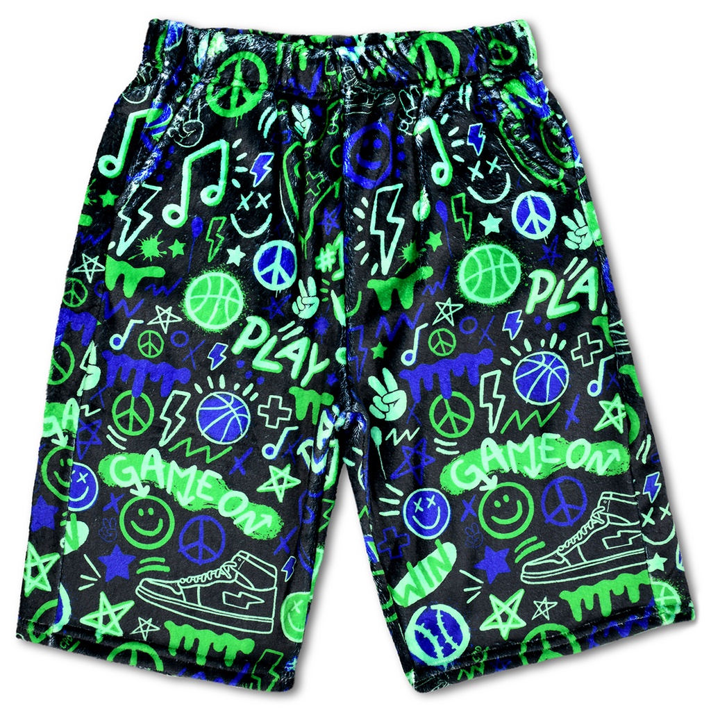 Corey Paige Graffiti Gamer Plush Board Shorts