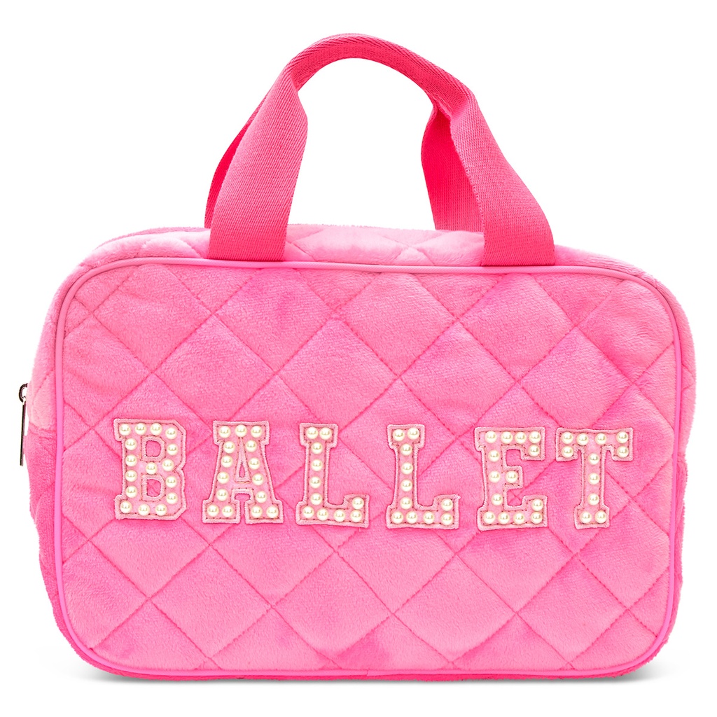 Ballet Quilted Large Cosmetic  Bag