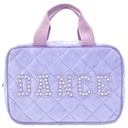 Love to Dance Quilted Large Cosmetic Bag