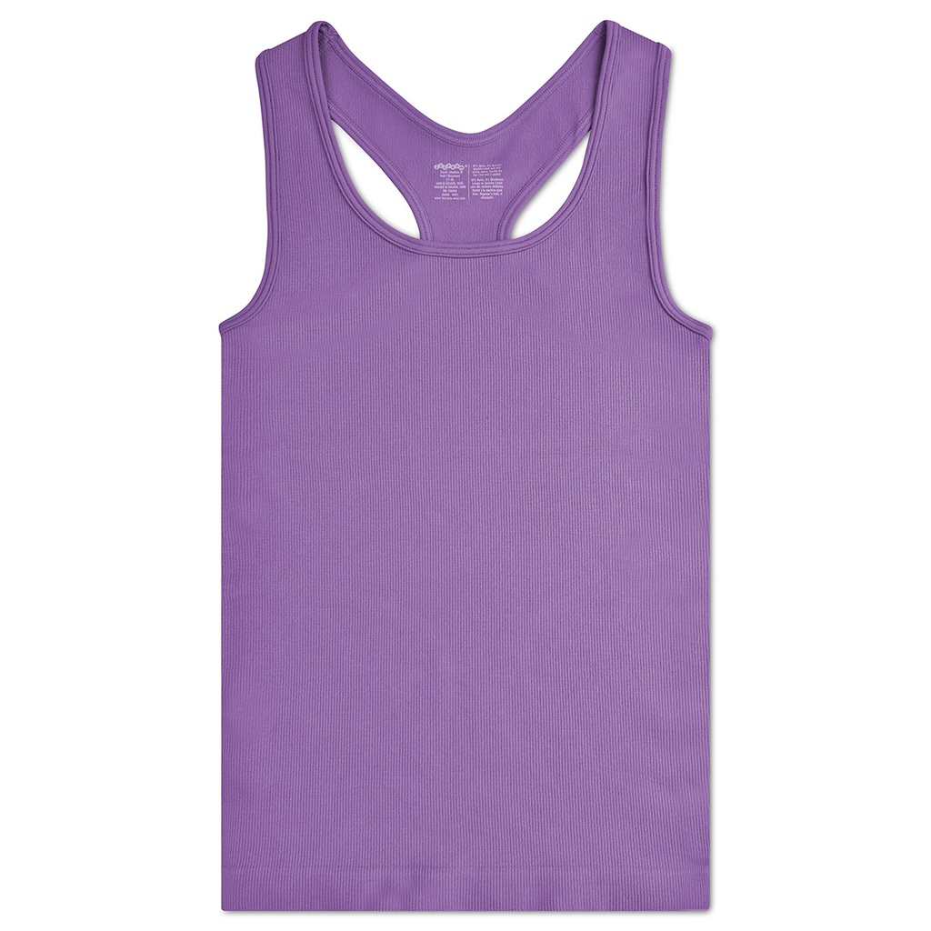 Vivid Violet Ribbed Racerback Tank Top