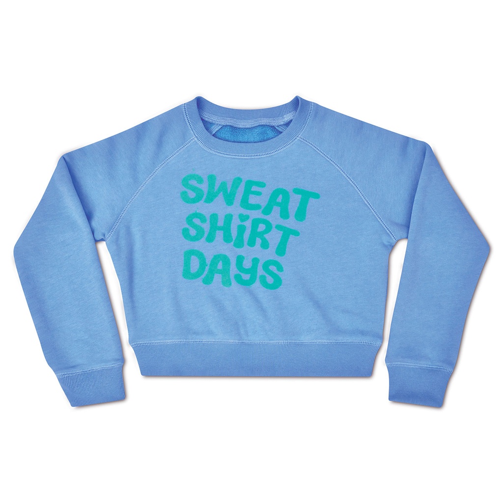 Sweatshirt Days Bright Blue Basic Crew Neck Sweatshirt