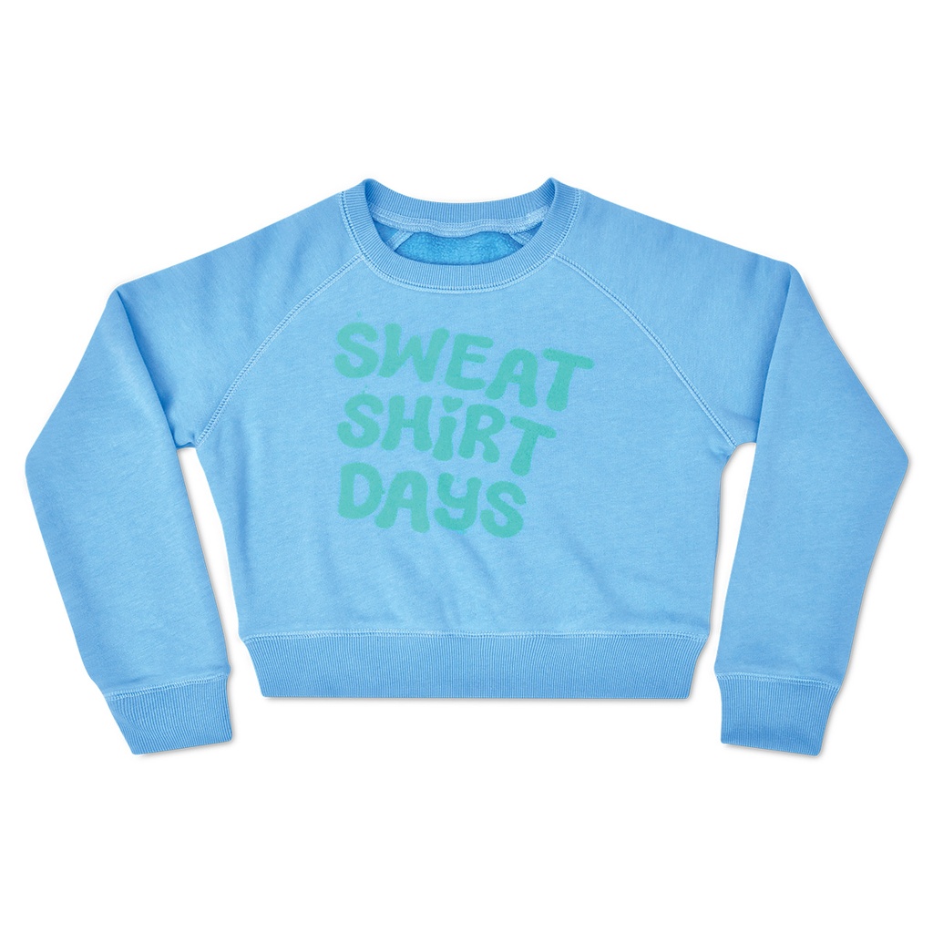 Sweatshirt Days Bright Blue Basic Crew Neck Sweatshirt