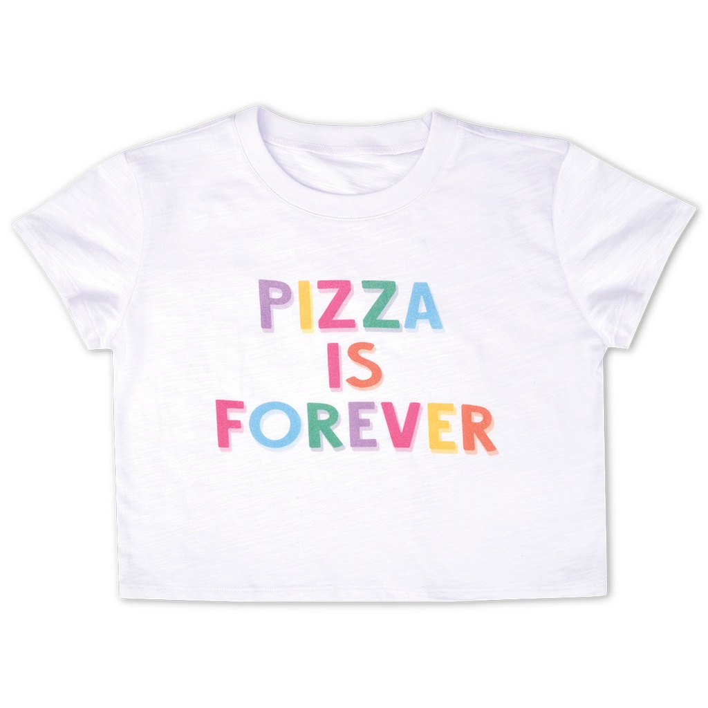 Pizza is Forever White Boxy Tee