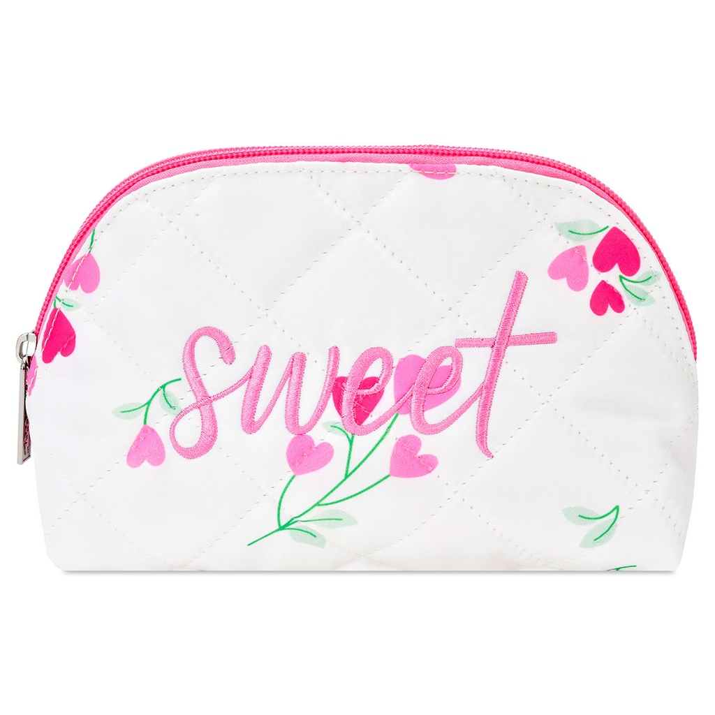 Theme Sweet Quilted Oval Cosmetic Bag