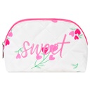 Theme Sweet Quilted Oval Cosmetic Bag