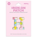 H Alphabet Pastel Bead Iron On Patch