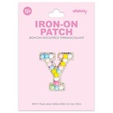 Y Alphabet Pastel Bead Iron On Patch