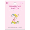 Z Alphabet Pastel Bead Iron On Patch