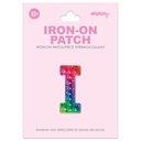 I Alphabet Rainbow Gem Iron On Patch